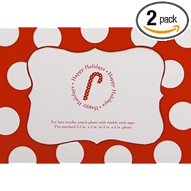 The Gift Wrap Company Mega Dots Happy Holidays Deluxe Photo Cards - Box of 12 (Pack of 2)