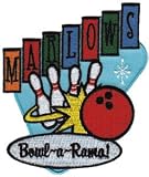 Novelty Iron on - 50's Marlows Bowlarama Sign Vintage Retro Patch