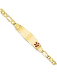 14k Yellow Gold 7in Medical Jewelry Bracelet. Metal Wt- 12.1g
