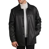 BGSD Men's New Zealand Lambskin Leather Car Coat - Regular, Tall, Big, Big & Tall