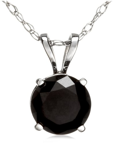 14k Choice of White or Yellow Gold Black Diamond Rabbit Bale Pendant (1 cttw)