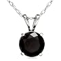14k Choice of White or Yellow Gold Black Diamond Rabbit Bale Pendant (1 cttw)