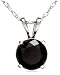 14k Choice of White or Yellow Gold Black Diamond Rabbit Bale Pendant (1 cttw)
