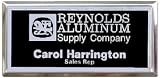 BLACK SILVER BRASS BADGE - Black on Silver