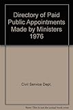 A directory of paid public appointments made by ministers