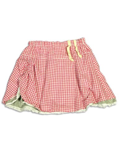 Dinky Souvenir - Girls Gingham Skirt, Pink, White