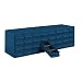 Equipto 32-BL Steel Small Parts Cabinet with 32 Drawers, 34" W x 10-5/8" H x 12" D, Each Drawer Divided into 3 Compartments, Textured Regal Blue