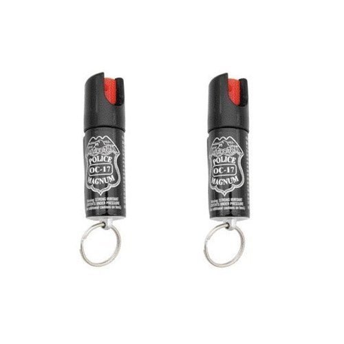 Police Magnum O C 17% Pepper Spray with UV Dye and Twist Top, 0.5-Ounce Keyring, Pack of 2