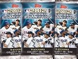 3 (Three) Packs of 2012 Topps MLB Sticker Collection Packs (8 Baseball Stickers / Pack)