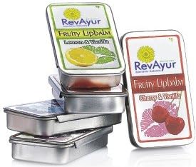 Revayur Fruity Lipbalm Lemon & Vanilla (Soothes chapped lips and protects fro...
