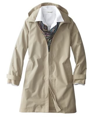 TravelSmith Womens DoubleCollar Raincoat