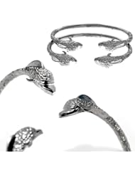 Dolphin .925 Sterling Silver West Indian Bangles (Pair)