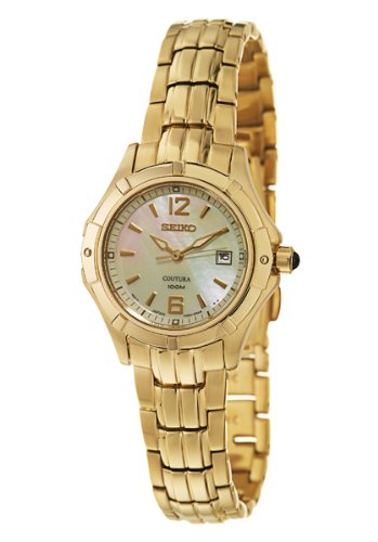 Seiko Women's SXDC94 Quartz Stainless Steel Mother-Of-Pearl Dial Watch