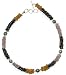 Charm Necklace with Multi Gems in Silver 18.5  - India Jewelry (gnklc150)