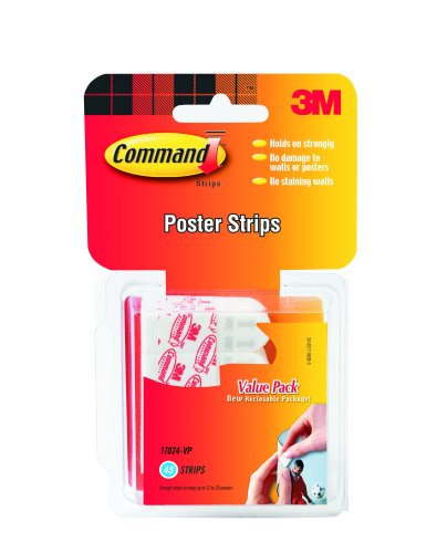 3M Command Poster Adhesive Strip Value Pack
