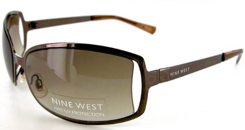NEW Women's Nine West Bronze Metal Frame Sunglasses