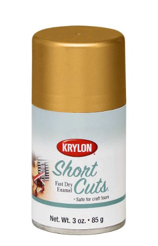 Krylon KSCS029 Short Cuts Aerosol Spray Paint, 3-Ounce, Gold Leaf