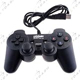 Black USB Vibration Shock PC Computer Gamepad Game Controller Joystick Game Pad