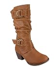 Chunky Heel Buckle Strap Boot