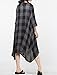 Mordenmiss Women's New Loose Thin Garb Drape Open Front Cardigan L Black Plaid