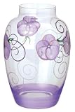 Crystal Colours Lavender Hand Painted Glass Boxed Medium Tapered Vase