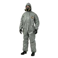 Kappler Zytron 200 Chemical Protection Coverall, Disposable, Elastic Cuff, Gray, 2X-Large - 3X-Large (Pack of 1)