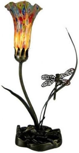 Standard Specialty 651M Gorgeous Dragonfly Lily 1 Arm Tulip Shade Lamp