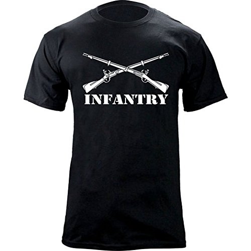 Army Infantry Branch Insignia Military Veteran T-Shirt (2X-Large, Black)