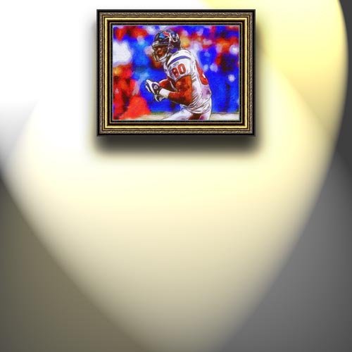 Completely Handpainted American Football Sport Painting, Custom Order FL1426, Oil on Canvas, with Option to Paint Jerry, Brett & Co. from Any Other Favorite Photograph or Picture, Unframed, Size 16'' x 21