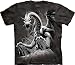 Black Dragon T-Shirt 100% Cotton Short Sleeve Shirt Pre-Shrunk. Black,Large
