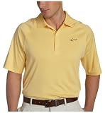 Greg Norman Men's Pima-Tech Solid Polo with Shark Logo - (Iceberg, XL)