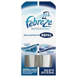 Febreze Noticeables Dual Scented Oil Refill, Relaxing Night & Delightful Dreams (Pack of 4)