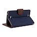 GMYLE BLU Studio 5.0 C HD Case, Wallet Case Classic for BLU Studio 5.0 C HD - Navy Blue & Brown PU Leather Slim Stand Case Cover (Not Fit for Studio 5C)