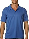 Alo Men's Short Sleeve Mini Thermal Performance Polo. M1008 - Large - Royal / Navy