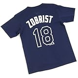 Majestic MLB Tampa Bay Rays Zobrist T-Shirt NAVY BLUE Large 10-12