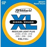 D'Addario EXL110+ Reg Light Electric Guitar Strings