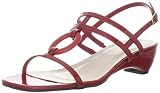 Annie Shoes Women's Britt Slingback Sandal,Dark Red Patent,11 B US