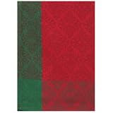100% Cotton Jacquard Christmas Holiday Dishtowel 18 X 28 Set 6 by Traders and Company