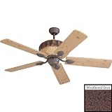 Monte Carlo: 52 Great Lodge Sereis Ceiling Fan in Weathered Iron Finish