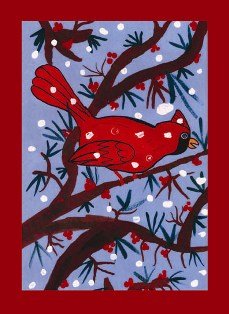 Amnesty International Cardinal in Winter Greeting Card - 10 in a Pack