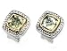 Green Amethyst Gemstone 4.5 Carat (ctw) Earrings in Sterling Silver with 14K Gold Accents