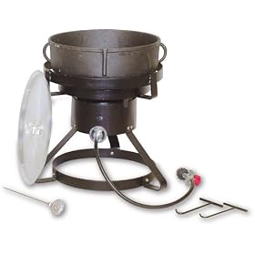 King Kooker 17.5 Outdoor Propane Cooker with 5 Gallong Cast Iron Pot
