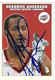 Shandon Anderson Autographed/Hand Signed Basketball Card (Houston Rockets) 2001 Fleer Tradition #175