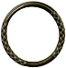 Deluxe Stitch Design Vinyl Car Truck SUV Steering Wheel Cover - Black & Silver
