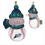 Tampa Bay Rays All Star Light Up Snowman Ornament (Set of 4)