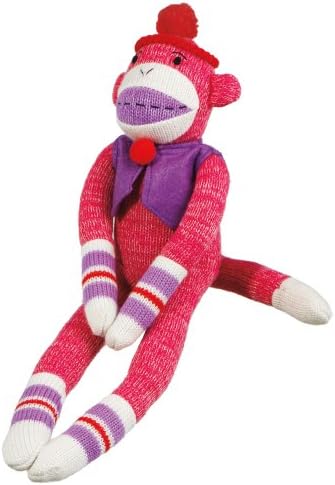 MVP Brands Penelope Sock Monkey Collectible, Pink, Small