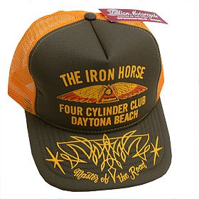 Indian Motorcycle プリントメッシュキャップ「THE IRON HORSE」