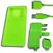 iPod Nano II Accessory Bundle (Includes Silicon Skin, USB Dock Connector Cable & UK 3 Pin Mains Charger) - Green