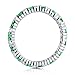 BERRICLE Sterling Silver Round Simulated Emerald Cubic Zirconia CZ Wedding Eternity Band Ring