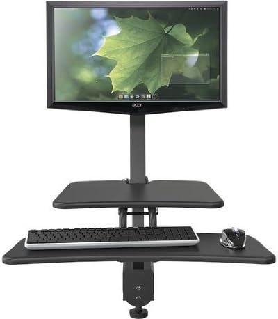 Balt90530 Up-Rite Desk Mounted Sit-Stand Workstation Single 27 1/8 x 30 x 42 Dark Gray